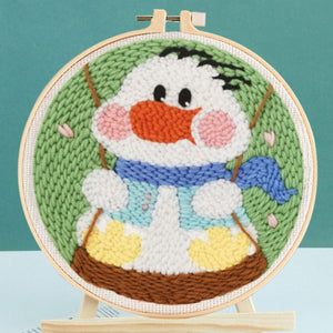 Punch Needle Kit - Baby Duck on a Swing