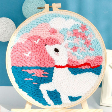 Punch Needle Kit - White Doe and Sakura