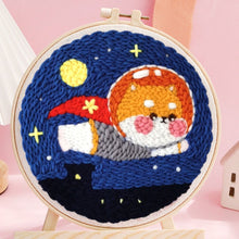 Load image into Gallery viewer, Punch Needle Kit - Super Cosmonaut Dog