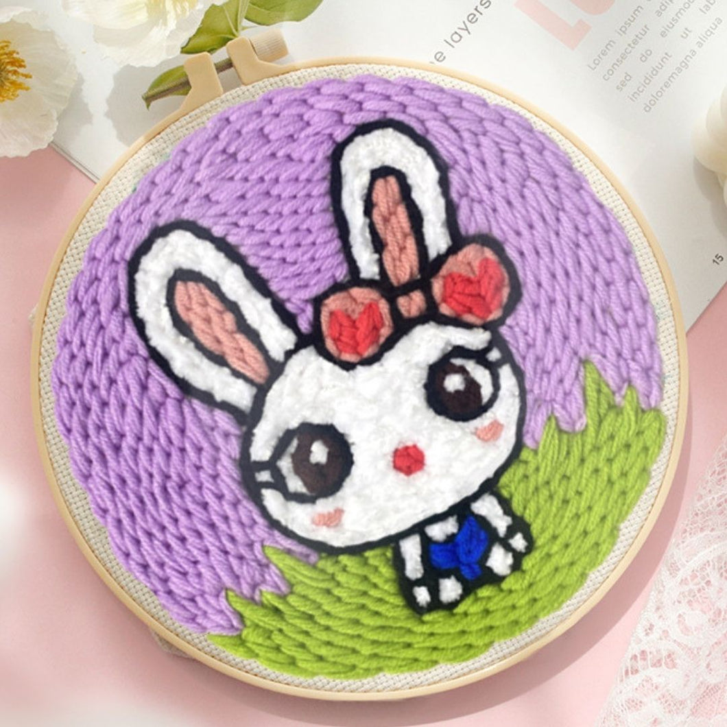 Punch Needle Kit - Bunny with a Red Bow