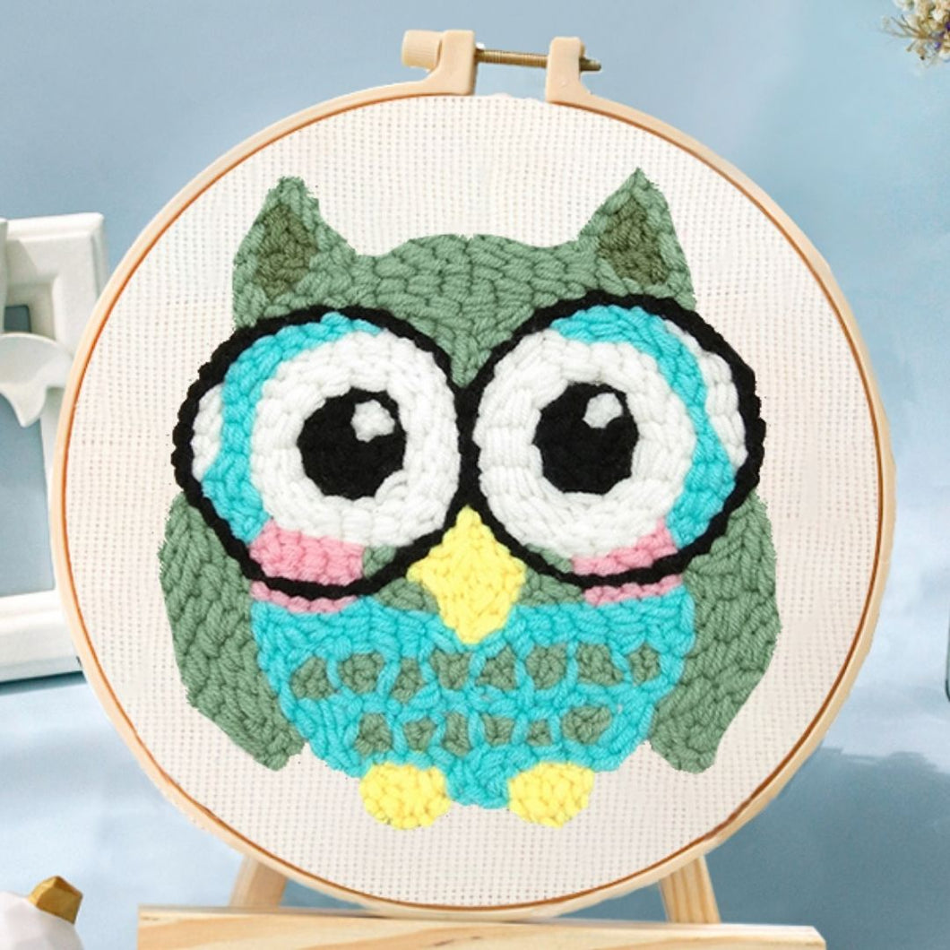Punch Needle Kit - Owl with Glasses