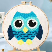 Load image into Gallery viewer, Punch Needle Kit - Blue Owl