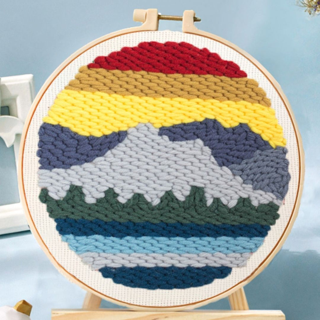 Punch Needle Kit - Lake with Mountain View