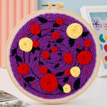 Load image into Gallery viewer, Punch Needle Kit - A Circle of Roses
