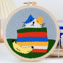 Load image into Gallery viewer, Punch Needle Kit - A Cat in his Basket