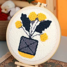 Load image into Gallery viewer, Punch Needle Kit - Bouquet of Yellow Flowers