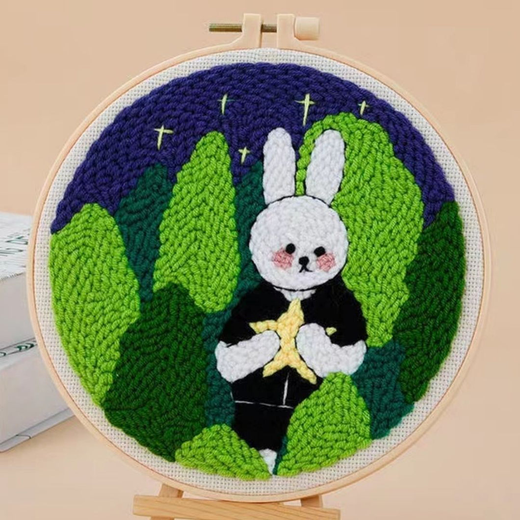 Punch Needle Kit - Rabbit in the Woods