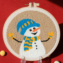 Load image into Gallery viewer, Punch Needle Kit - Happy Snowman