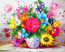 Load image into Gallery viewer, Stamped Cross Stitch Kit - Colorful bouquet