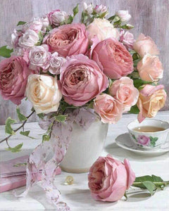 Stamped Cross Stitch Kit - Bouquet of Roses