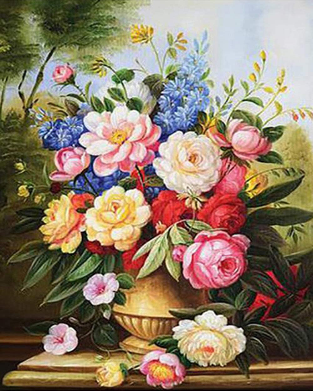 Stamped Cross Stitch Kit - Countryside Bouquet