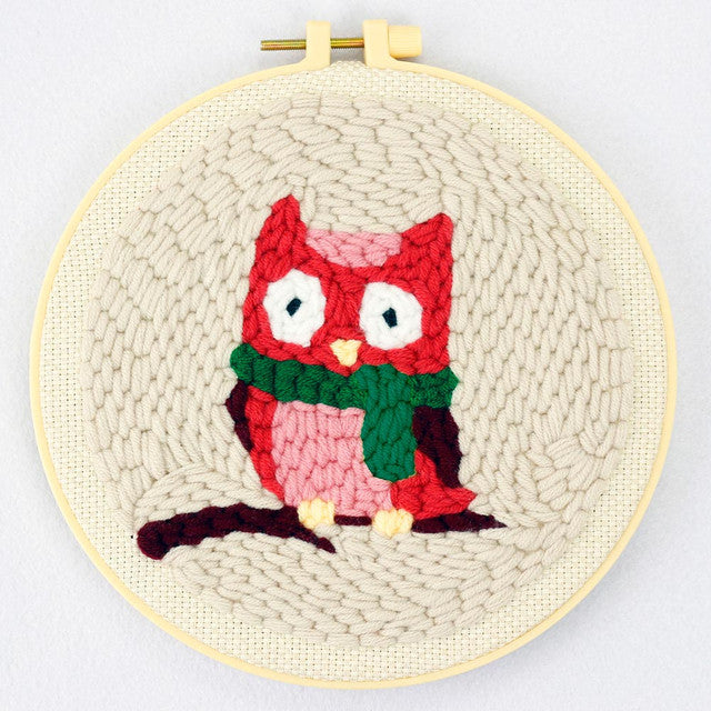 Punch Needle Kit - Red Owl