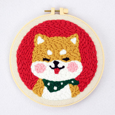 Punch Needle Kit - Shiba Inu dog