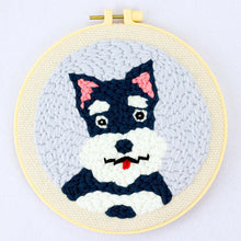Load image into Gallery viewer, Punch Needle Kit - Goofy Terrier Dog