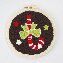 Load image into Gallery viewer, Punch Needle Kit - Ribboned Candy Cane