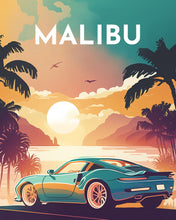 Load image into Gallery viewer, Diamond Painting - Travel Poster Malibu