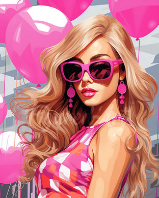 Diamond Painting - Pink Balloons and the Diva
