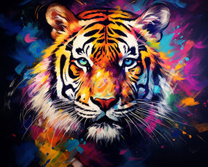 Diamond Painting - Colourful Abstract Tiger