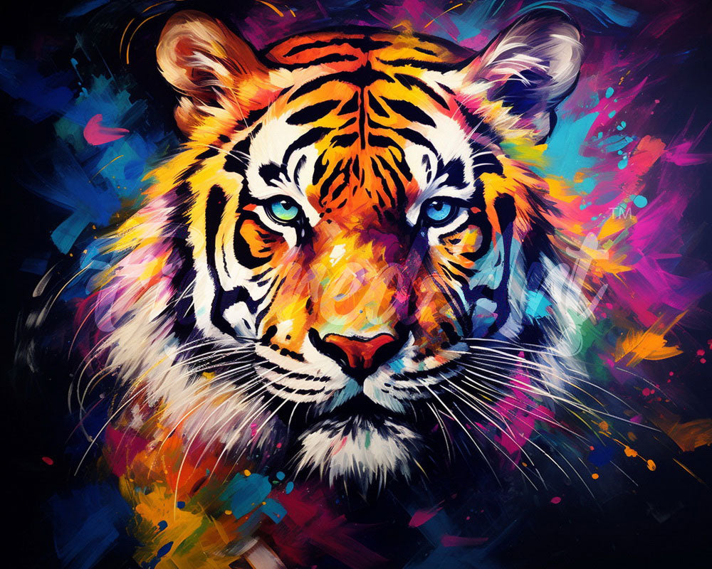 Diamond Painting - Colourful Abstract Tiger