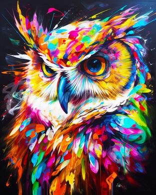 Diamond Painting - Colourful Abstract Owl