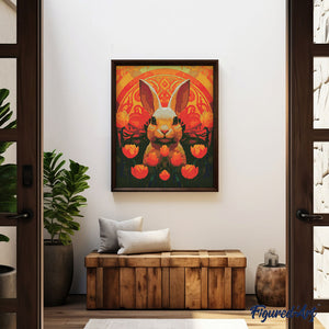 Diamond Painting - Rabbit Art Deco