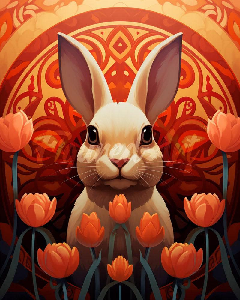 Diamond Painting - Rabbit Art Deco