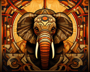 Diamond Painting - Elephant Art Deco