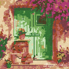 Load image into Gallery viewer, Mini Diamond Painting 25x25cm - Green Door