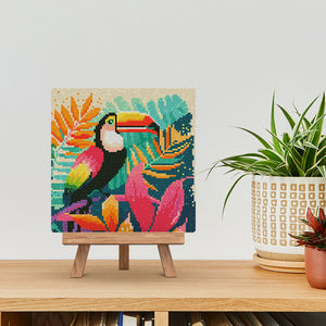 Mini Diamond Painting 25x25cm - Tropical Toucan