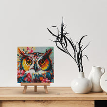 Load image into Gallery viewer, Mini Diamond Painting 25x25cm - Fantasy owl with flowers