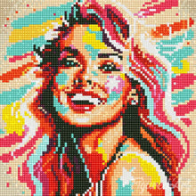 Load image into Gallery viewer, Mini Diamond Painting 25x25cm - Blonde Bombshell Pop Art