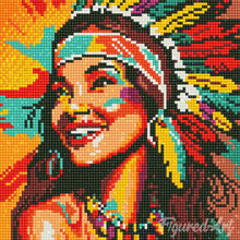 Load image into Gallery viewer, Mini Diamond Painting 25x25cm - Native Elegance Lady Pop Art