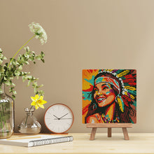 Load image into Gallery viewer, Mini Diamond Painting 25x25cm - Native Elegance Lady Pop Art