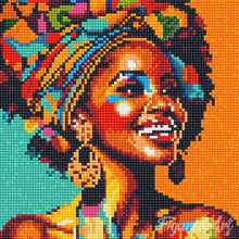 Load image into Gallery viewer, Mini Diamond Painting 25x25cm - African Queen Pop Art