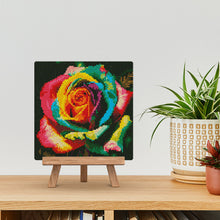 Load image into Gallery viewer, Mini Diamond Painting 25x25cm - Multi-Coloured Rose