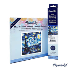 Load image into Gallery viewer, Mini Diamond Painting 25x25cm - Vibrant Starry Night