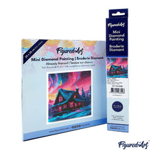 Load image into Gallery viewer, Mini Diamond Painting 25x25cm - House under Aurora Sky