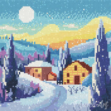 Load image into Gallery viewer, Mini Diamond Painting 25x25cm - Tuscan Winter Night