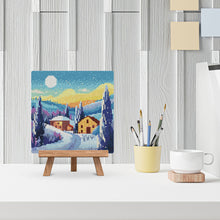 Load image into Gallery viewer, Mini Diamond Painting 25x25cm - Tuscan Winter Night