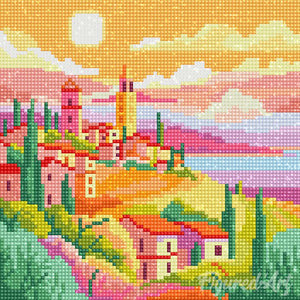 Mini Diamond Painting 25x25cm - Tuscan Spring