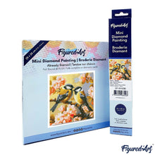 Load image into Gallery viewer, Mini Diamond Painting 25x25cm - Pair of Birds amidst Blossoms