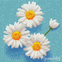 Load image into Gallery viewer, Mini Diamond Painting 25x25cm - Lovely White Daisies