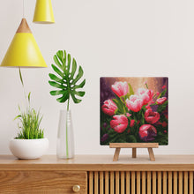 Load image into Gallery viewer, Mini Diamond Painting 25x25cm - Pretty Pink Tulips