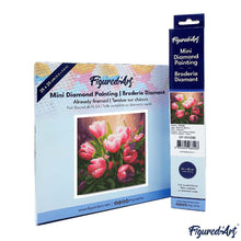 Load image into Gallery viewer, Mini Diamond Painting 25x25cm - Pretty Pink Tulips