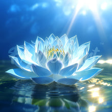 Load image into Gallery viewer, Mini Diamond Painting 25x25cm - Shiny White Lotus Figured&#39;Art UK