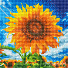 Load image into Gallery viewer, Mini Diamond Painting 25x25cm - Sun-Kissed Sunflower