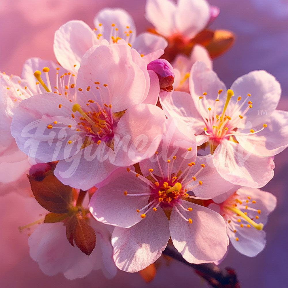 Mini Diamond Painting 25x25cm - Cherry Blossom Bloom Figured'Art UK