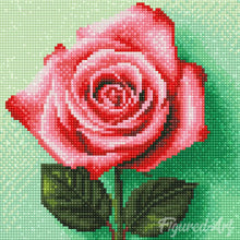 Load image into Gallery viewer, Mini Diamond Painting 25x25cm - Stunning Pink Rose