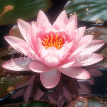 Load image into Gallery viewer, Mini Diamond Painting 25x25cm - Pink Water Lily Figured&#39;Art UK