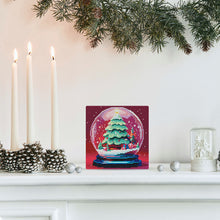 Load image into Gallery viewer, Mini Diamond Painting 25x25cm - Christmas Tree in Snow Globe